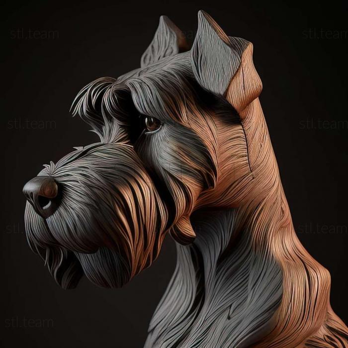 3D model Zwergschnauzer dog (STL)